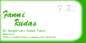 fanni rudas business card